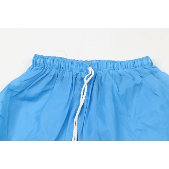 Vintage 80s MacGregor Womens Size Medium Spell Out Nylon Shorts Baggies Blue USA - Picture 2 of 8